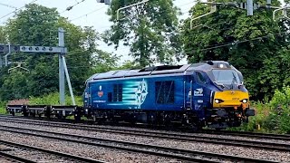 DRS 68034 passing Tilehurst East Junction