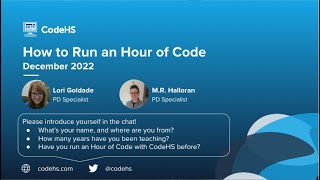 CodeHS Webinar: How to Run an Hour of Code with CodeHS