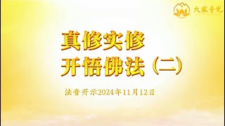 真修实修，开悟佛法（二） 2024年11月12日｜法音开示 心灵法门 莲花童子师父