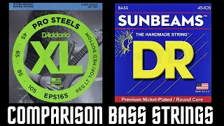 D'Addario Pro Steels vs DR Sunbeams Bass String Comparison (Fender Jazz AM Pro2)