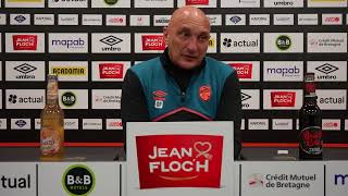 La conférence de presse d'Olivier Pantaloni avant FC Lorient - Rodez AF. Journée 25 Ligue 2 BKT