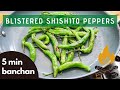 Blistered Shishito Peppers | Toss in Frying Pan | Season with Salt & Pepper