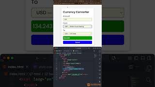 Currency Converter full project using HTML, CSS, and JavaScript | TechWithTwin
