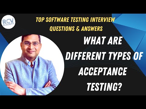 What are the different types of acceptance tests? | Interview questions about software testing