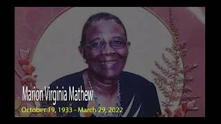 BERMUDA: MARION VIRGINIA MATHEW A FEW FAMILY TRIBUTES APRIL 9 2022