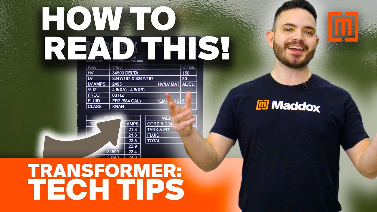 How To Read A Transformer Nameplate | Maddox Transformer - YouTube