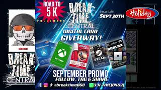 Break Time Central September 2024  Giveaway