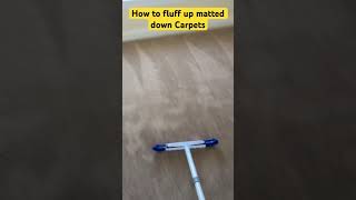 How to fluff up matted down carpets with a deck, brush or any kind of brush/￼ by White Glove Carpet