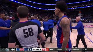 PUNCHES THROWN! HUGE FIGHT! MAGIC VS PISTONS! EJECTIONS CALLED! LEFT GAME EARLY!