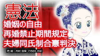 婚姻の自由・再婚禁止期間規定 氏の変更を強制されない自由って憲法で保障されていないの!?【聞き流し憲法 #3 改2】