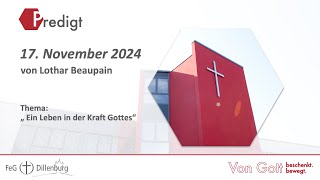 FeG Dillenburg - Predigt 17.11.2024