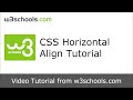 W3Schools CSS Horizontal Align Tutorial