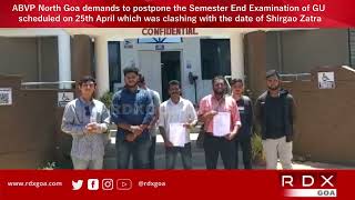 ABVP North Goa demands to postpone Examination of GU which was clashing with date of Shirgao Zatra