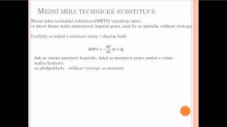 mikroekonomie - Mezní míra technické substituce 1