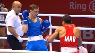 Round of 32 (57kg) HAMOUT Mohamed (MAR) vs SKURDELIS Edgaras (LTU) /AIBA World 2019