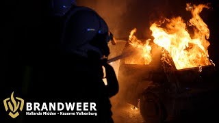 Brandweer Nederland Veiligheidsregio Hollands Midden | Autobrand PRIO 1 | Afscheid brandweervrouw