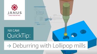 NX CAM Tutorial - How to deburr cross holes with a spherical mill (NX 12-1953) 🤔