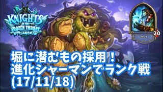 【ハースストーン】堀に潜むもの採用！進化シャーマンでランク戦(17/11/18)