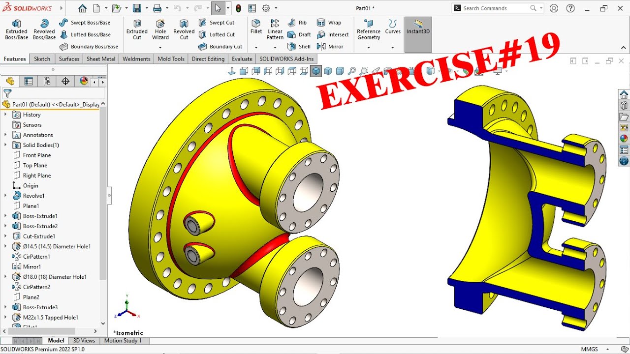 Solidworks Exercise Tutorial Exercise 19 Hindi Youtube Solidworks Exercise Tutorial Exercise 19 Hindi Youtube