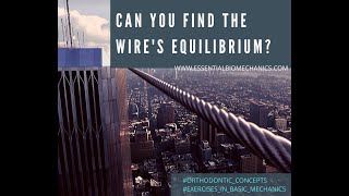 Equilibrium of Wire | Essential Biomechanics