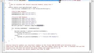 HOW TO VALIDATE SOCIAL SECURITY NUMBER USING JAVA