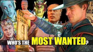 Who’s the MOST WANTED Criminal? ( Fujin, Sheeva, Robocop, etc ) Mortal Kombat 11 Aftermath