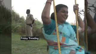 రోజా 😱😱: Minister Roja Selvamani Playing On Swing Cradle