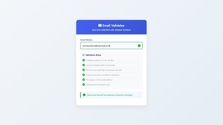 🚀 Build a Real-Time Email Validator Using HTML, CSS & JavaScript | Step-by-Step Tutorial