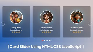 Card Slider Using HTML CSS And JavaScript | Image Slider HTML CSS JavaScript