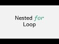 Nested for loop