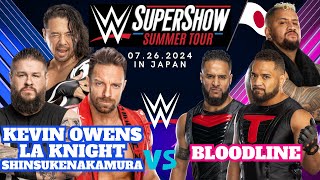 【wwe Tokyo】Shinsuke Nakamura \u0026 Kevin Owens \u0026 LAKnight vs Bloodline LIVE Full【Day1】