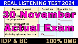 IELTS Listening Test 30 November 2024 With Answers 🔴 IELTS PREDICTION 🔴 BC & IDP