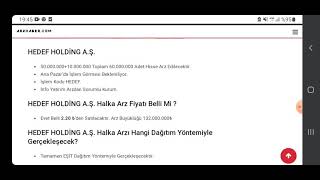 HEDEF HOLDİNG HALKA ARZ OLUYOR DETAYLAR VIDEODA EN UCUZ HALKA ARZLARDAN BIRTANESI