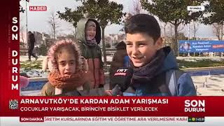 Arnavutköy’de kışın keyfini komşularımızla birlikte çıkarıyoruz! ⛄❄️ 📺TRT HABER