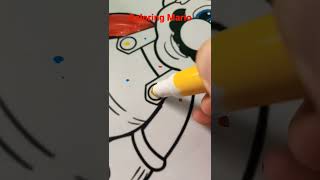 Coloring Mario #coloring #coloringbook #coloringpages #markers #mario #supermario #mariobros