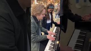 Lewis Capaldi in train station in London