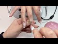 eng 화이트 그라데이션 네일아트 ft.🍯팁 카누팁연장 baby boomer nails