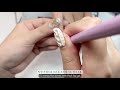 eng 화이트 그라데이션 네일아트 ft.🍯팁 카누팁연장 baby boomer nails