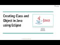 #1 Creating Class and Object in Java Eclipse
