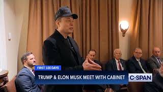 Elon Musk at Cabinet Meeting