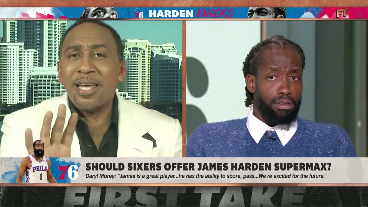 Pat Beverley and Stephen A. Smith SOUND OFF on James Harden Supermax debate 🍿 | First Take