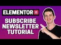 How To Add Subscribe Newsletter Form In Elementor