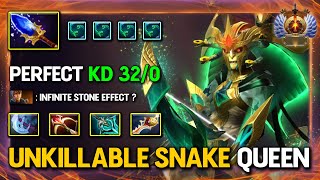 UNKILLABLE SNAKE QUEEN Medusa 32Kills \u0026 Zero Mercy With Aghs Scepter Unlimited Stone Effects DotA 2