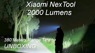 Xiaomi Nextool 2000 lumens Flashlight , Unboxing and test at night