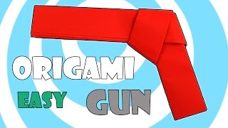 How to Make Easy Paper Origami Gun (Pistol) Tutorial