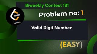 Valid Digit Number | Leetcode 3908 | Explanation With Code | Java