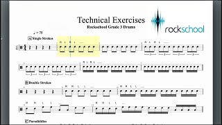 Technical Exercises Rockschool Grade 3 Drums