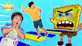 Ryan and Daddy Escape Fake Spongebob Obby in Roblox! Let’s Play