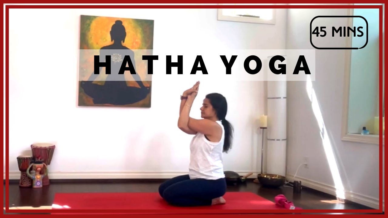 45 Minutes Hatha Yoga | Indian Yoga Girl - YouTube