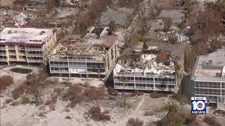 Aerial tour shows Hurricane Ian's devastation in Sanibel and Captiva